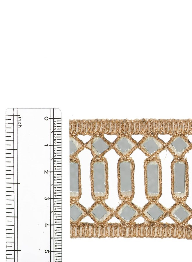 CORIOX Shiny Mirror Lace 9 Meter Border for Dresses, Sarees, Suits, Blouses, Dupattas, Bags, Art and Craft. (Copper) - Image 3